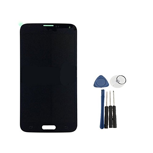 XBERSTAR LCD Replacement Display Screen Touch Digitizer Assembly with Repair Tools Kit for Samsung Galaxy S5 I9600 SM-G900 G900F/R (Black)