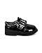 Leatherette Buckle Strap Dress Church Shoe (Infant/Baby Boy) AH59 - Black