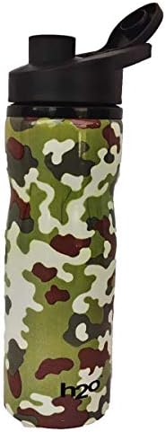 Funny Teddy Printed Stainless Steel Sports Water Bottle Sipper - 750ml (Camouflage)