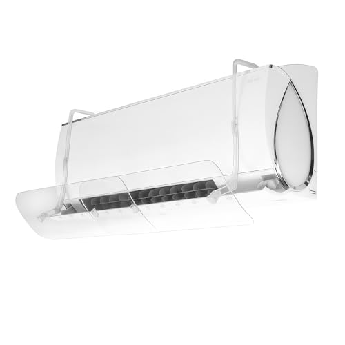 Deflector de Aire Acondicionado Ajustable,Deflector Aire para Minisplit Transparente,Golpe Antidirecto,Ajuste 270°,Cubierta Protectora Deflector Aire Retráctil para el Hogar,Apto para Todas Estaciones