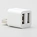 Cute USB Mini 2-Port USB 2.0 Hub Splitter (Silver Metallic)