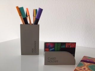 CARD HOLDER - DESK CARD HOLDER - MODERN CONCRETE OFFICCE DECORATION