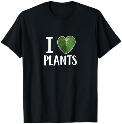 Amazon.com: I Love Plants I Heart Plants Leaf T-Shirt : Clothing