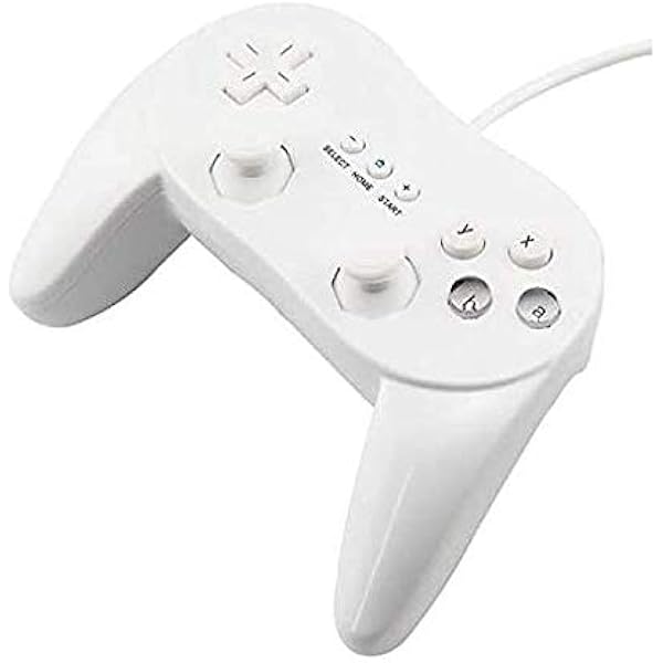 TechBrasil Controle Clássico Nintendo Wii Game Cube Wii U Branco +