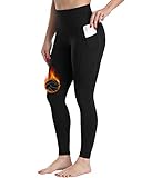 CHRLEISURE Fleece Lined Leggings Women with Pockets