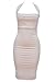 Prograce Hlater Off Shoulder Midi Length Party Club Bandage Dresses for Woman White Small