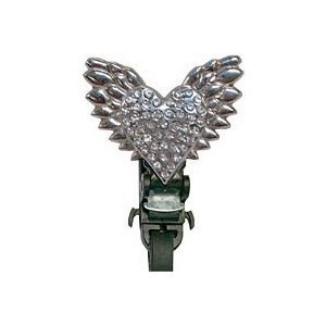 Biker Boot Straps Boot Strap Clips - Blinged Heart BBS/BHC