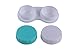 Contact Lens Case 12 Pack - Green Travel Safe Holder