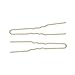 U-Shaped Crinkled Hair Pins - 2.5in (Set of 12, Blonde)