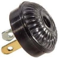 Black Acorn Early Electric Style Bakelite Plug Featuring Mid-Century Vintage Design Lamp Plug, Polarized, Screw terminals, Vintage lamp Cord Plug 120V 16 to 18 Gauge Male Nema 1-15 Cord Plug