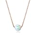 Sterling Silver 6mm Created Opal Choker Necklace - Choose Yellow Gold, Rose Gold, or Rhodium Finish