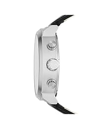 Una  e   X Armani Intercambio piel Reloj cronógrafo, talla única, Negro