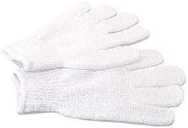Textured Scrubber Gloves - White by eBubbles
