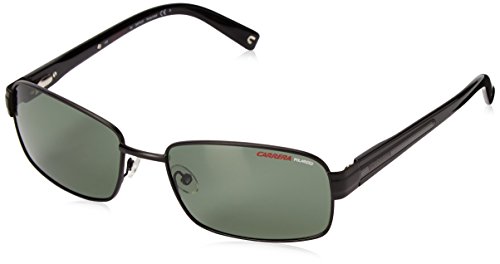 Carrera Airflow/s Polarized Rectangular Sunglasses, Matte Black/Green Polarized, 58 mm