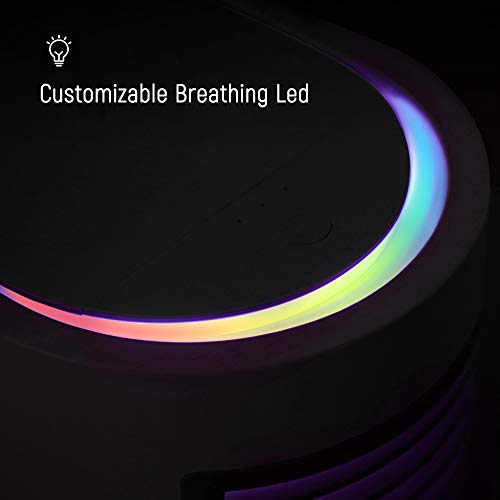 Personal USB Air Cooler Portable Air Conditioner, ShookOne[2019 Version] Desktop Cooling Fan with Breathing LED Night Light and 3 Speeds for Office Home Travel (Gray) - Thumbnail 7