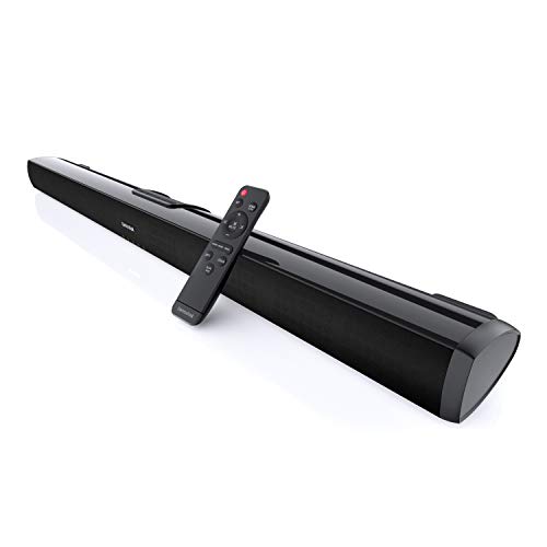 Darmoshark 36 Inch TV Sound Bar, 50W Wired and Wireless Bluetooth 4.2 Soundbar with 6 Speakers Strong Bass 2.0 Channel Home Theater Surround Audio Stereo Sound Bars for TV Speakers