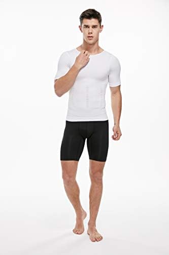 Mens Slimming Body Shaper Vest Chest Compression Shirt Abs Abdomen Slim Tank Top Undershirt (xl)