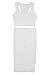 LaSuiveur Women's Sexy Summer Outfits 2PCs Crop Skirt Set Party Club Night White S