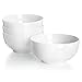 Teocera 22 Oz Porcelain Cereal Bowls Set - 6 inch Soup/Noodle Bowl, Natural White, 4 packs, Microwave Safe