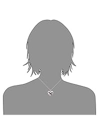 Disney Classic Mickey y Minnie Mouse - Collar con colgante de corazón, diseño de Mickey y Minnie Mouse