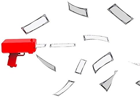 HURZ Spray Money Gun Make It Rain Money Toy Spit Banknotes Gun Red Gift Decompression Toys