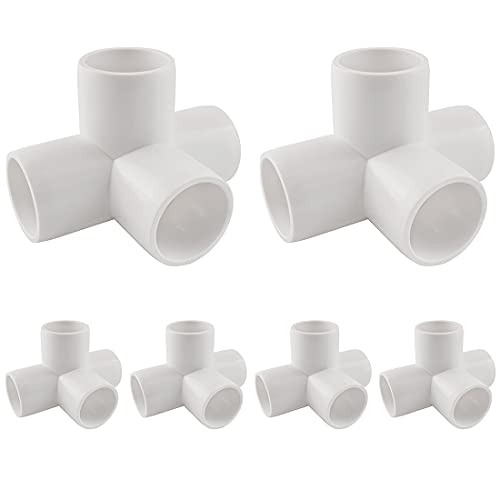 MARRTEUM 1/2 Inch 4 Way PVC Fitting Pipe Corner Elbow for Greenhouse