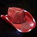 blinkee Sparkling LED Cowboy Hat with Red Sequins - Perfect for Rodeos and Festivals - 8 Radiant Red Lights
