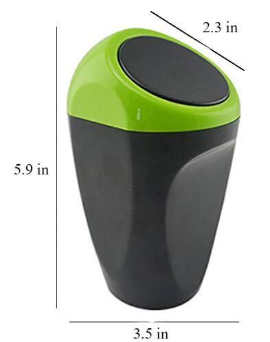 KDL Car Auto Garbage Trash Can Automotive Waste Storage (Green)