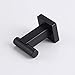 GERZWY Bathroom Matte Black Coat Hook SUS 304 Stainless Steel Single Towel/Robe Clothes Hook for Bath Kitchen Garage Heavy Duty Contemporary Hotel Style Wall Mounted 2 Pack DG1407-BK
