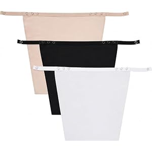 3 Pack Modesty Panel Cleavage Cover Up for Low Neckline, Modal Cotton Bra Insert with Adjustable Snap Buttons, Mock Camisole