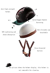 LBZHBHE Half Shell Skull Cap Helmet, Retro Baseball