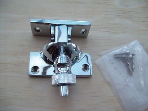 Ironmongery World Solid Brass Polished Chrome Finish Heavy Brighton Window Screw Sash Fastener