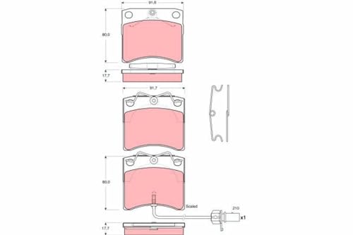 TRW GDB1368 Jeu de Plaquettes de Frein