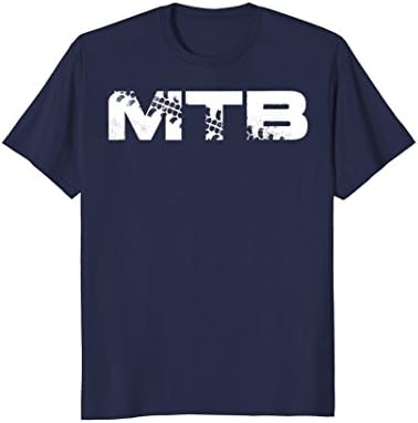 Mens MTB T-Shirt for Cycling, Downhill and Mountain Bike Fans Small Navy