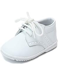Baby White Leather Lace Up Shoe (Baby 2, White)