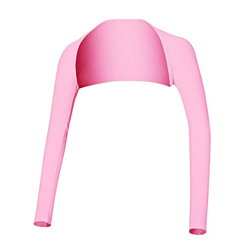Women Golf Cooling Shawl - Premium Lycra, Breathable Ladies Arm Sleeve Shrug- MH(L,Pink)