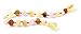 Unpolished Baltic Amber Teething Bracelet/Anklet Made with Rose Quartz Beads - Size 5.5 inches (14 cm) - Raw Multicolor Amber Beads - BoutiqueAmber (Raw Mix/Rose Quartz, 5.5 inches)