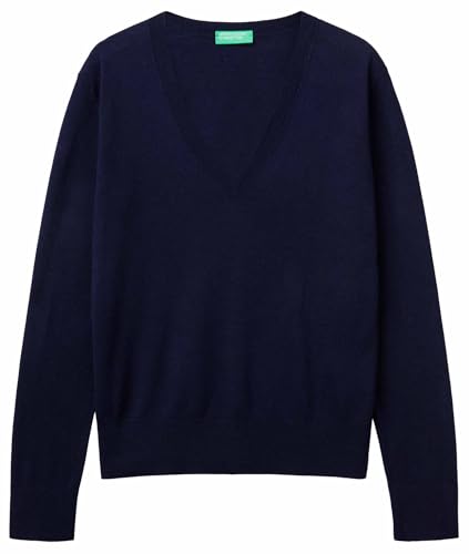 United Colors of Benetton Jersey Cuello V M/L, Turquesa, XS