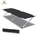 ALPHA CAMP Oversized Camping Cot Support 500 LBS Aluminum Sleeping Bed Portable for Outdoor & Indoor