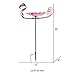 HONGLAND Flamingo Bird Feeder Glass Bowl Birdfeeder Stake with Metal Stand 9 inch Small Bird Bath for Yard Garden Outdoor