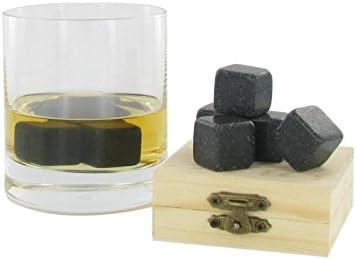 Whiskey Stones - Gift Set Of 9 Luxurious Scotch &amp; Bourbon Soapstones Of The Highest Quality In A Wooden Box