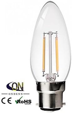 B22 2 W 2 COB 200 2800-3200K K Warm White A Dimmable Candle Bulbs AC 220-240/AC 110-130 V , warm white-110-120v