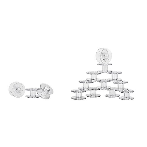 image for Paxcoo 36 Pcs Transparent Plastic Sewing Machine Bobbins with Case and