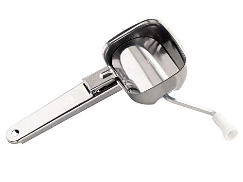 Tredoni Stainless Steel Parsley Mincer Grater with Lid, Herb Mill Garlic/Onion Grinder Chopper