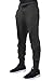 Hat and Beyond Mens Active Fleece Jogger Pants Casual Urban Harem Slim Fit Elastic (Medium, 1HC0003_Black)