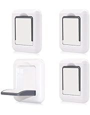 SINVNE Upgraded Sliding Door Lock Child Safety 4 Pack Sliding Window Locks with Strong 3M Adhesive No Screws Baby Safety Locks for Sliding Doors Windows Proof Patio Closet Cabinets Shower