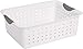Sterilite Medium Ultra Basket, Closet Organizer Bin, Cabinets, Pantry, Shelving and Countertop Space, Open Container, White, 1-Pack