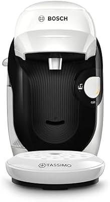 Tassimo Happy Friendly máquina de café multi-bebidas, até 70 bebidas, OneTouch, preparação individual, design compacto, Intellibrew, branco, TAS114E