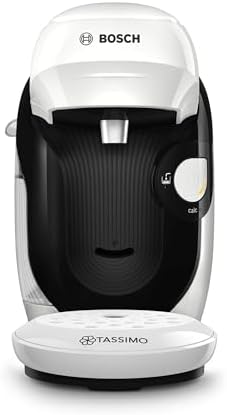Tassimo Happy Friendly máquina de café multi-bebidas, até 70 bebidas, OneTouch, preparação individual, design compacto, Intellibrew, branco, TAS114E