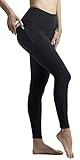 AFITNE Women's Mesh Yoga Pants with Pockets, High Waist Tummy Control 4 Way Stretch Workout Non See-Through Yoga Pants